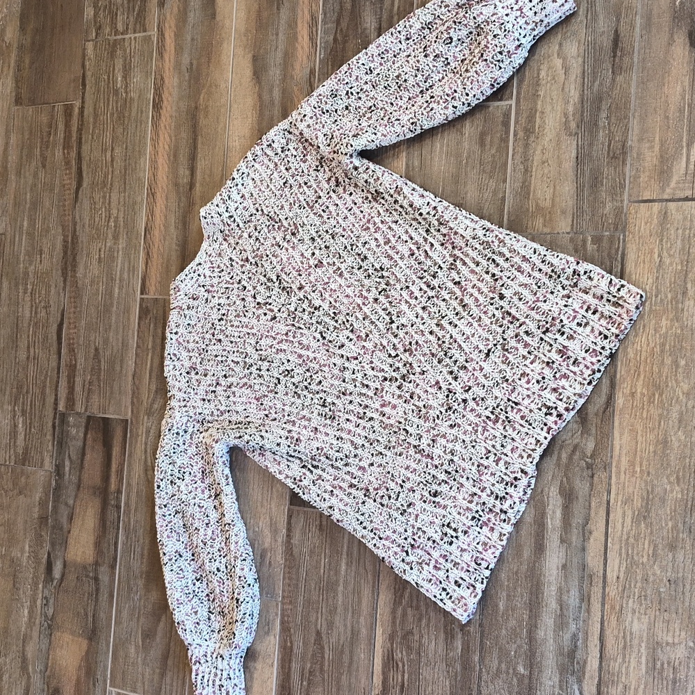 2 Hippie Rose Soft & Cozy Ivory, Mauve, & Brown Knit Cardigans, XS - Picture 16 of 16